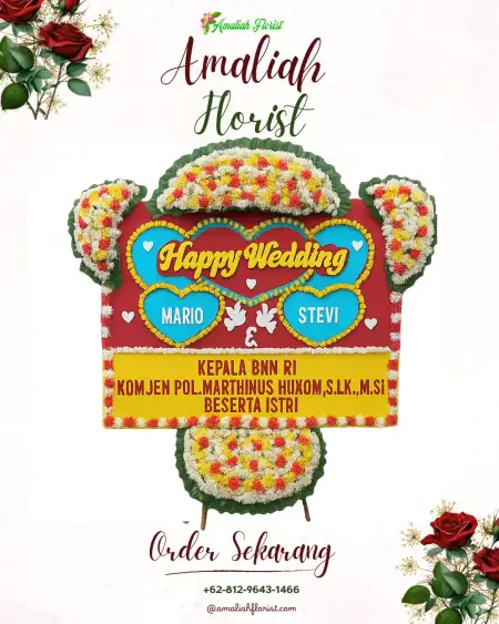 Papan Bunga Pernikahan Juru Banu